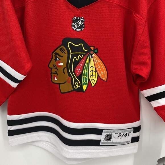 Blackhawks Toddler Hawks Jersey Replica Blank NHL 2t 3T 4t NEW - Picture 2 of 8